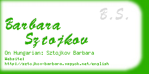 barbara sztojkov business card